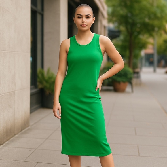 🍏Apple-Green Knit Bodycon Dress from Old Navy - Picture 1 of 7